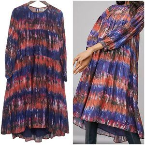 Anthropologie Norblack Norwhite Agatha Tie Dye Print Midi Dress SZ M